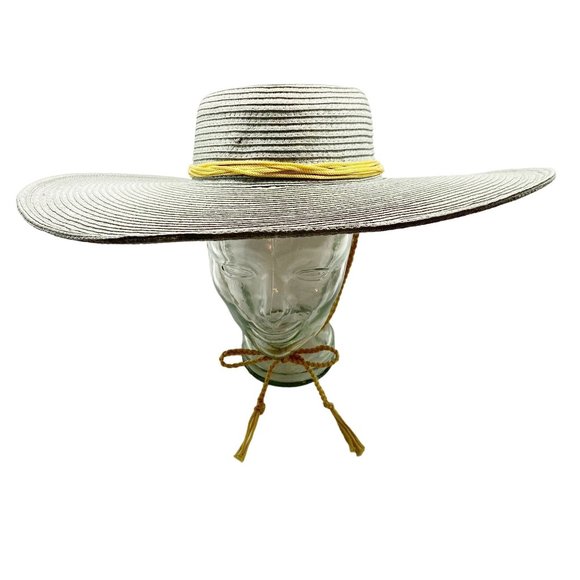Blue Gray Wide Brim Flat Top Sun Hat main image 12